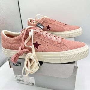 NWT Converse One Star Pro OX Shoes Cherry Vision Canyon Dusk Pink Suede Leather